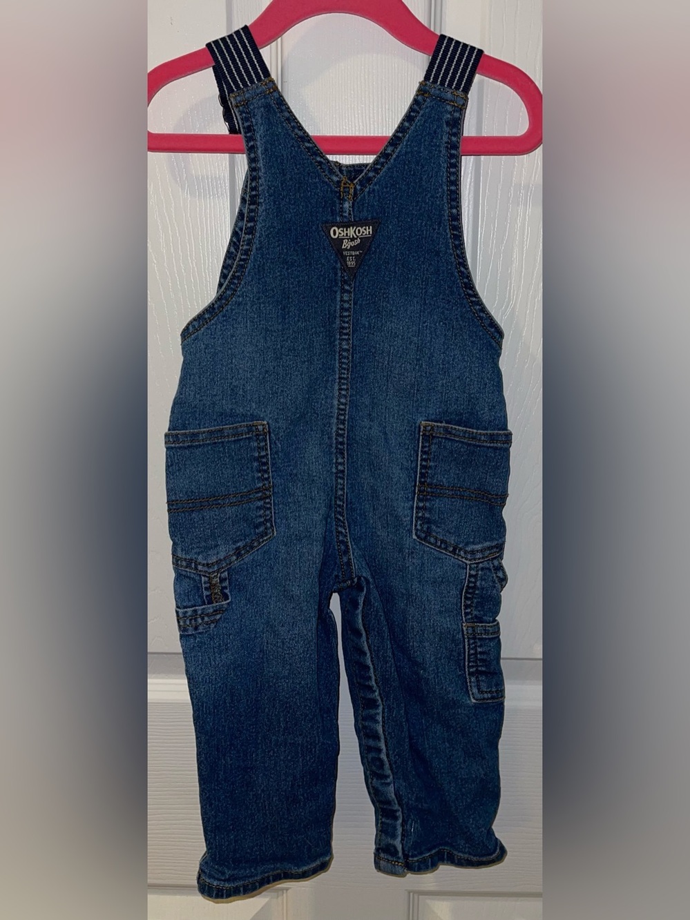 Oshkosh B’Gosh boys bib overalls 18 months denim - Picture 4 of 6